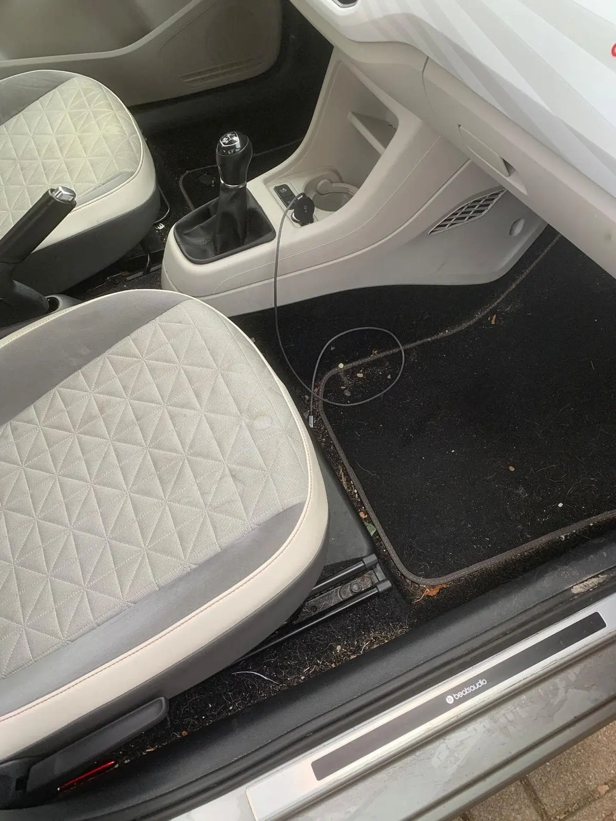Auto-interieur voor reiniging